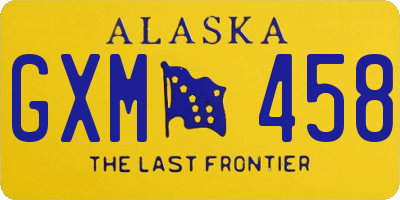 AK license plate GXM458