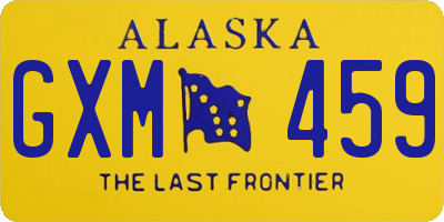 AK license plate GXM459