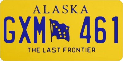 AK license plate GXM461