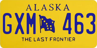 AK license plate GXM463