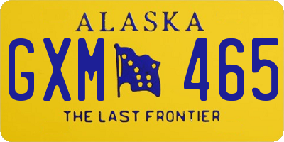 AK license plate GXM465