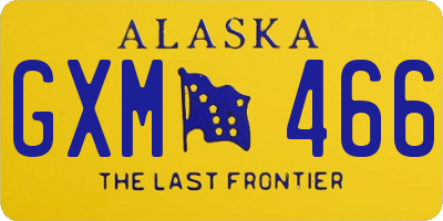 AK license plate GXM466