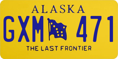 AK license plate GXM471