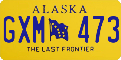 AK license plate GXM473