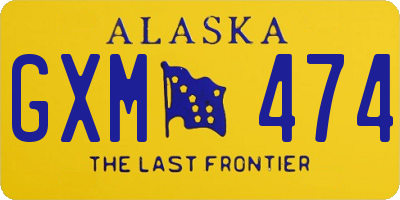 AK license plate GXM474