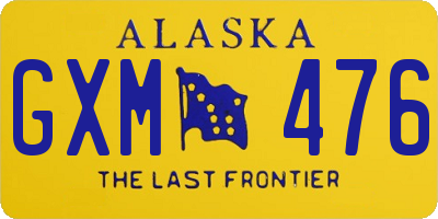 AK license plate GXM476