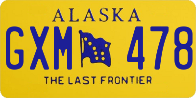 AK license plate GXM478