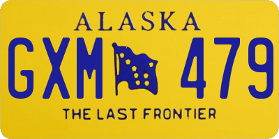 AK license plate GXM479