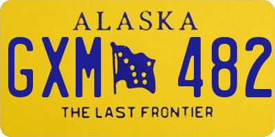 AK license plate GXM482