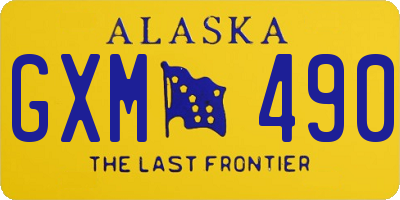 AK license plate GXM490