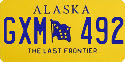 AK license plate GXM492