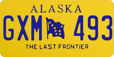 AK license plate GXM493