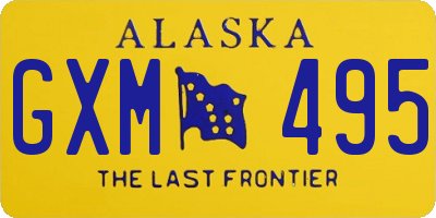 AK license plate GXM495