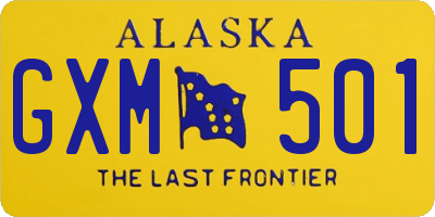AK license plate GXM501