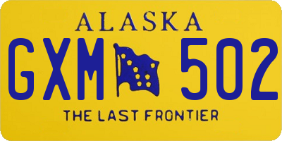 AK license plate GXM502