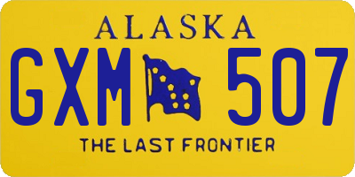 AK license plate GXM507