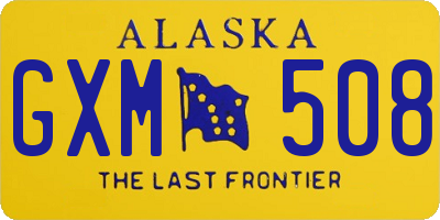 AK license plate GXM508