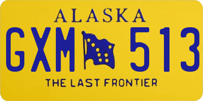 AK license plate GXM513