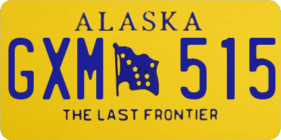 AK license plate GXM515