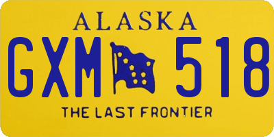 AK license plate GXM518