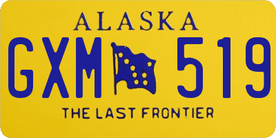 AK license plate GXM519