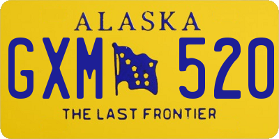 AK license plate GXM520