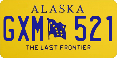 AK license plate GXM521