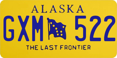 AK license plate GXM522