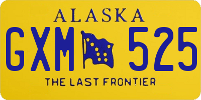 AK license plate GXM525