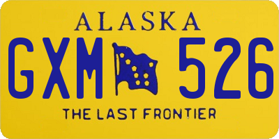 AK license plate GXM526