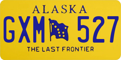 AK license plate GXM527