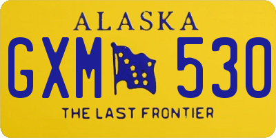 AK license plate GXM530