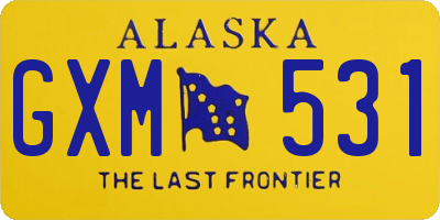 AK license plate GXM531