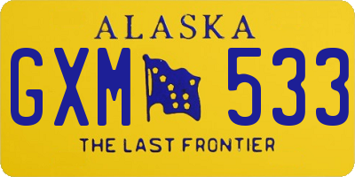 AK license plate GXM533