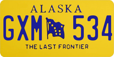 AK license plate GXM534