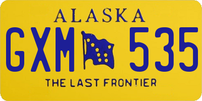 AK license plate GXM535
