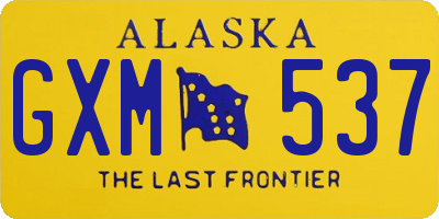 AK license plate GXM537