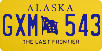 AK license plate GXM543