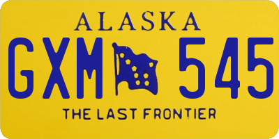 AK license plate GXM545
