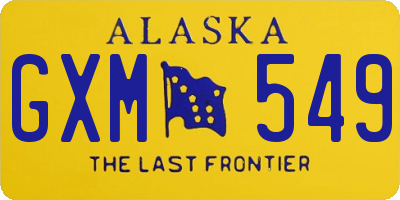 AK license plate GXM549