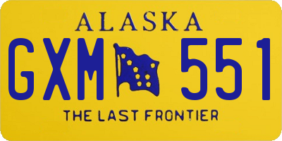 AK license plate GXM551