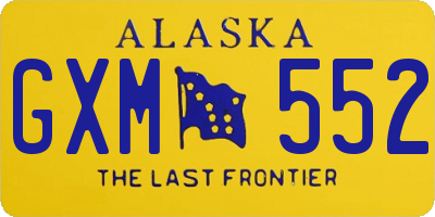 AK license plate GXM552