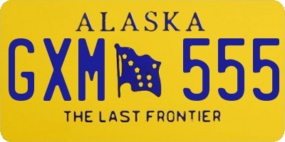 AK license plate GXM555