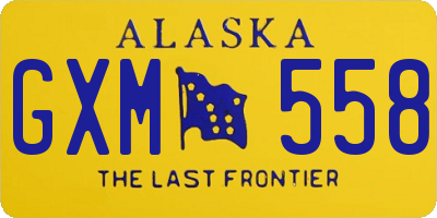 AK license plate GXM558