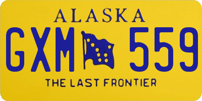 AK license plate GXM559