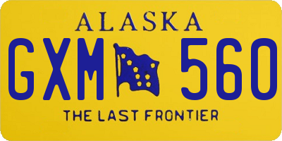 AK license plate GXM560