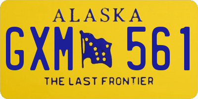 AK license plate GXM561