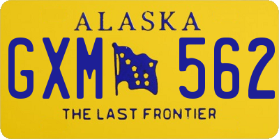 AK license plate GXM562