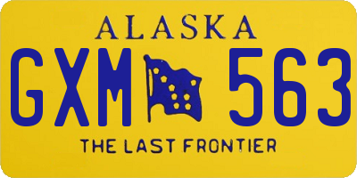 AK license plate GXM563