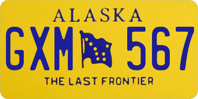 AK license plate GXM567